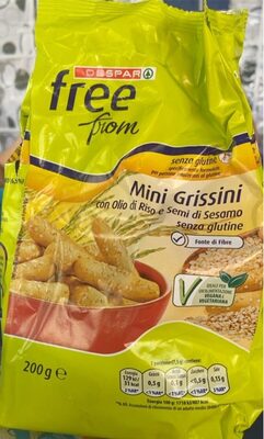 Mini Grissini con olio di riso e semi di sesamo senza glutine