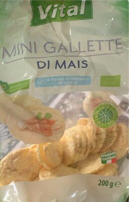 Mini gallette di mais front packaging