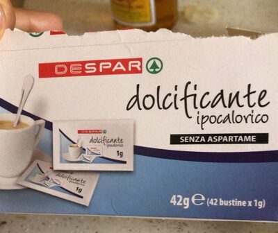 Dolcificanre ipocalorico front packaging