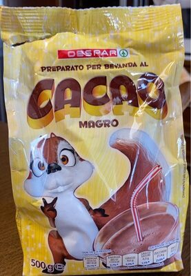 Preparato per bevanda al cacao magro