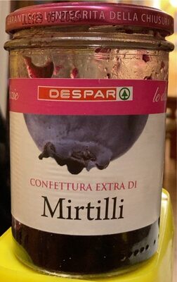 Confettura extra mirtilli front packaging