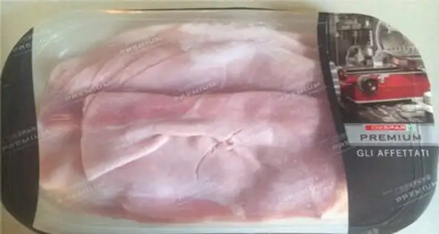 Prosciutto cotto alta qualita front packaging