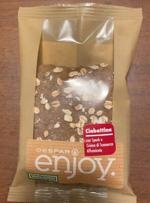 Ciabattina con Speck e crema di scanorza affumicata front packaging