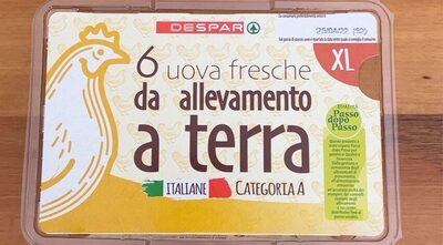 6 uova fresche da allevamento a terra XL front packaging