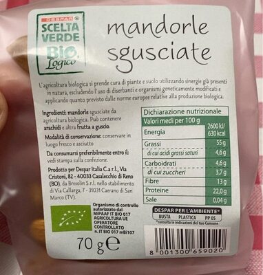 mandorle sgusciate