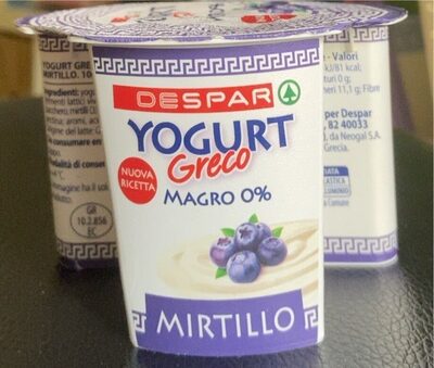 yogurt greco magro 0% mirtillo