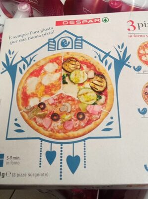 3 pizze cotte su pietra