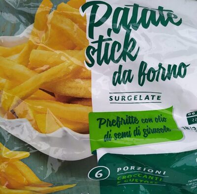 Patate Stick da forno front packaging