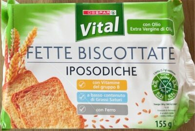 Fette biscottate iposodiche front packaging