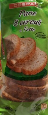 Pane 8 cereali a fette front packaging