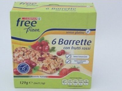 Barrette Con Frutti Rossi front packaging