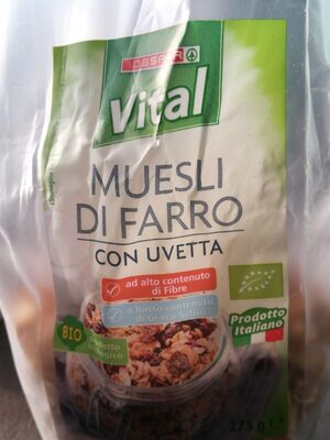 Muesli di farro con uvetta