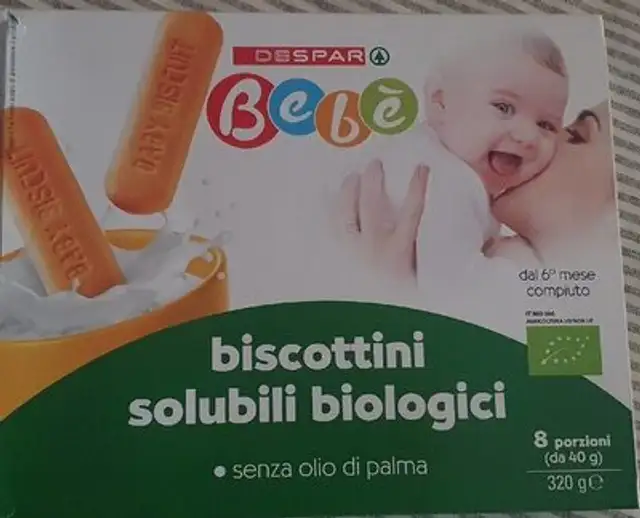 Biscottini solubili biologici front packaging