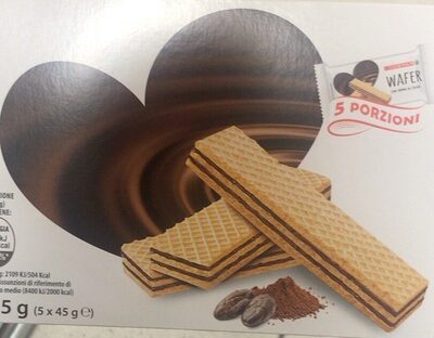 Wafer con crema al cacao