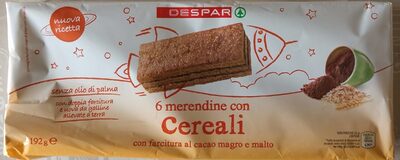 Merendine ai cereali con farcitura al cacao magro e malto