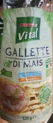 Gallette di mais biologiche front packaging