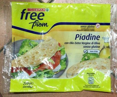 piadine con olio extra vergine di oliva senza glutine