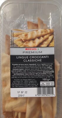 Lingue croccanti classiche front packaging