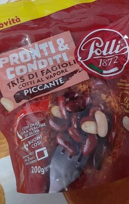 Tris di fagioli cotti al vapore piccante