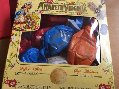Amaretti Virginia - Soft Amaretti - Yellow Window Box - 125G