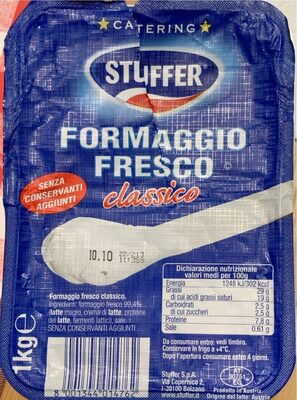 Formaggio fresco classico front packaging