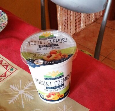 YOGURT CREMOSO PESCA ALBICOCCA CON FRUTTA FRULLATA