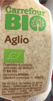 Aglio Bio front packaging