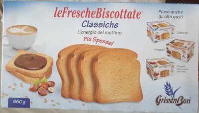 Le fresche biscottate front packaging