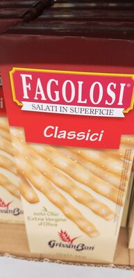 Grissini Fagolosi Grissinbon 125 GR, 3 Paquets front packaging