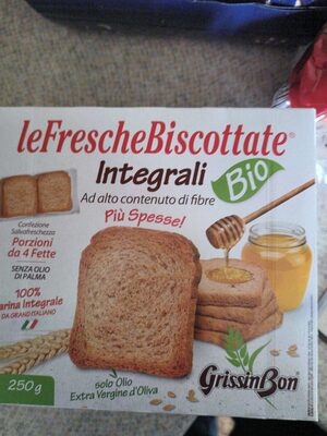 Fette biscottate integrali front packaging