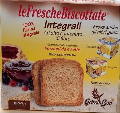 Fette biscottate integrali front packaging