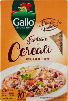 fantasie di cereali riso, farro e orzo