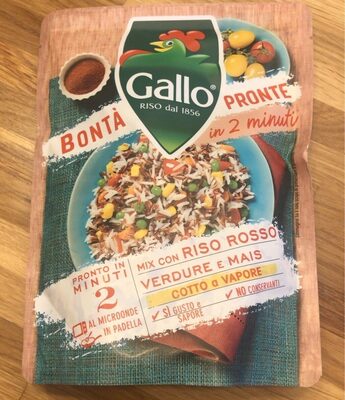 Mix riso rosso verdure e mais