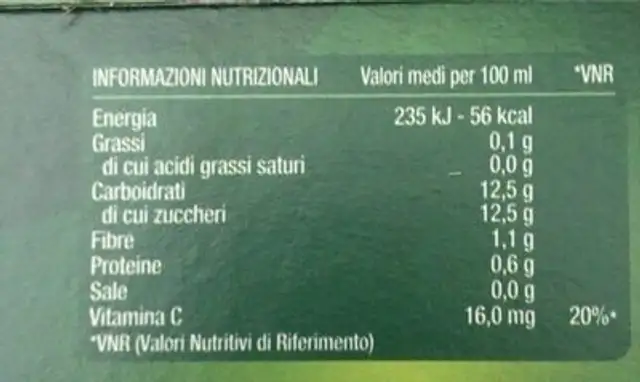 Optimum pesca nutrition facts table