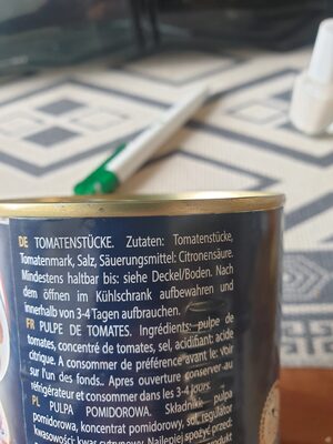 Cirio - Tomatoes - Tuscan Chopped - 400G ingredients label