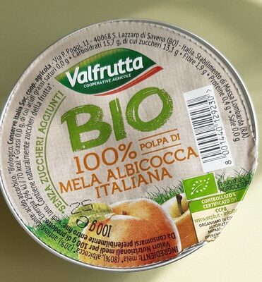 Bio 100% polpa di mela e albicocca italiana