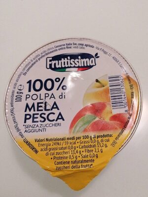 Polpa di mela pesca front packaging