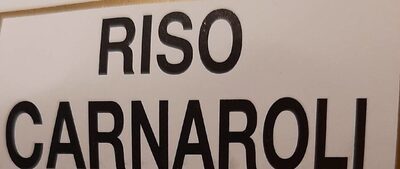 Riso Carnaroli ingredients label