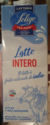 Latte intero latte UHT front packaging