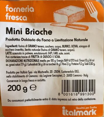 Mini brioche front packaging