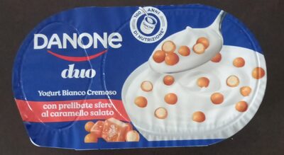 Duo - Yogurt bianco cremoso con prelibate sfere al caramello salato front packaging