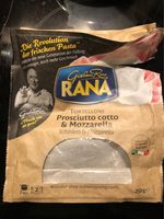 Ravioli stuffed with ham, ricotta and cheese