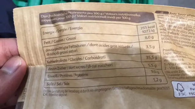 Tortelloni Ricotta & Spinat nutrition facts table