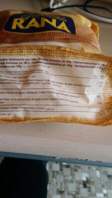 Gnocchis freshi di patate nutrition facts table