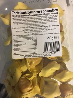 Tortelloni scmirza e pomodori