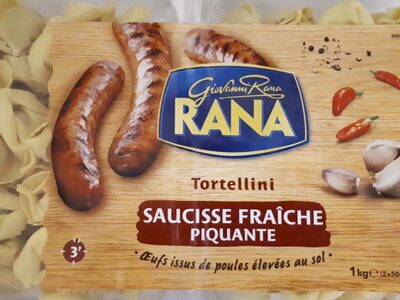 Tortellini saucisse fraîche piquante front packaging