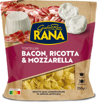 TORTELLINI BACON RICOTTA & MOZZARELLA front packaging