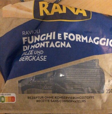 Ravioli pilze und bergkäse front packaging