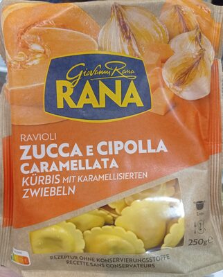 Ravioli zucca e cipolla caramellata front packaging