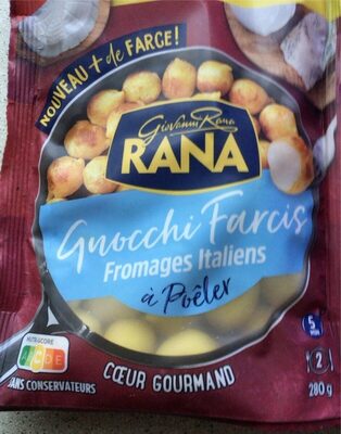 Gnocchis farcis à poeler fromages italiens front packaging